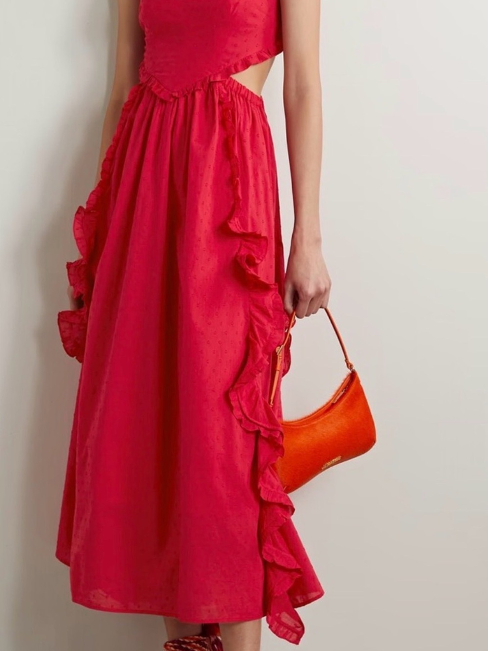 FARM Rio Red Heart Ruffled Open-Back Maxi Dress - Picture 2 of 5